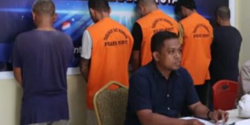 Polisi Amankan 5 Pria Pelaku Pencurian Ratusan Buah Valve di Kauditan