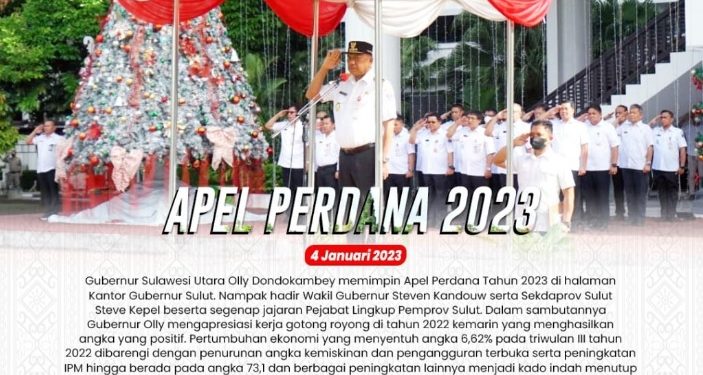 Setelah Cuti Khusus Natal dan Tahun Baru 2023, Gubernur Sulut Pimpin Apel Kerja