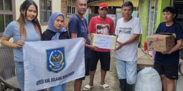 Peduli Bencana Banjir dan Tanah Longsor Manado,  Pemuda Desa Nonapan II Salurkan Bantuan