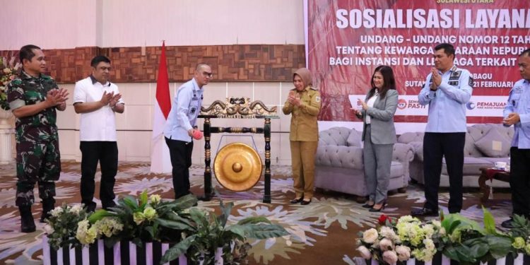 Dibuka Kakanwil Kemenkumham RI, Tatong Bara Hadiri Sosialisasi Layanan Kewarganegaraan