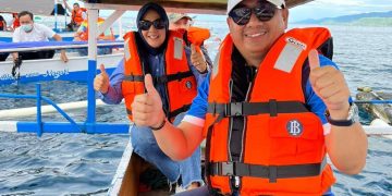 Bupati Bone Bolango Ajak Wali Kota Kotamobagu Kunjungi Wisata Hiu Paus di Botubarani