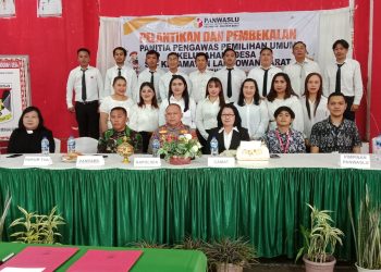 Lantik 16 Ketua Panitia Pengawas Desa, Ini Pesan Ketua Panwascam Langowan Barat