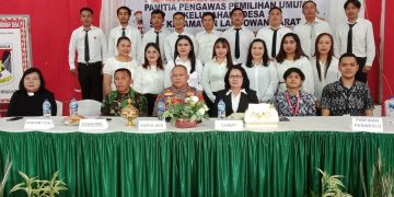 Lantik 16 Ketua Panitia Pengawas Desa, Ini Pesan Ketua Panwascam Langowan Barat