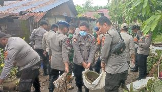TNI-Polri Kembali Kerjabakti di Lokasi Terdampak Banjir di Manado