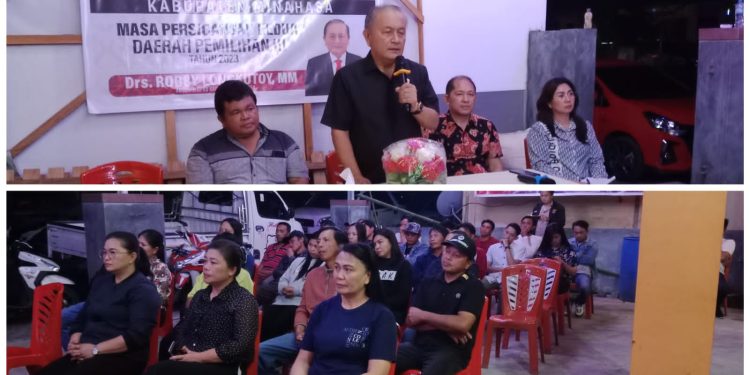Reses Dapil III di Tumaratas, Robby Longkutoy Serap Aspirasi Warga Desa