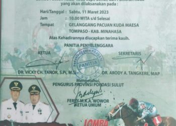 Gelanggang Pacuan Kuda Maesa Tompaso Kembali Perebutkan Piala Bupati Dan Wabup Minahasa