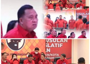 Jelang Pemilu 2024, Ketua DPC PDI Perjuangan Minahasa Robby Dondokambey Ikuti Rakor Tiga Pilar