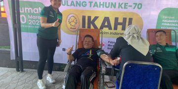 Hadiri IKAHI ke 70, Nayodo Sumbangkan Darahnya