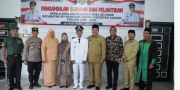 Pesan Wabup Asahan Saat Lantik Kades Antar Waktu Desa Sei Pasir
