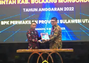 Bupati Sachrul Serahkan LKPD TA 2022 kepada BPK Perwakilan Sulut