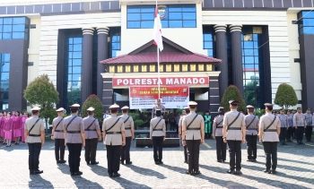 Kapolresta Manado Pimpin Sertijab Enam Kapolsek dan Satu Kasat, Ada Polwan dan eks Kanit Buser