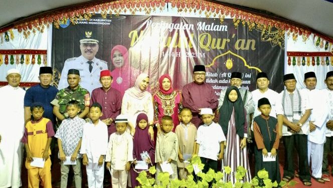 Didampingi Ketua TP PKK Bolmong, Bupati Limi Hadiri Nujulul Qur’an di Desa Bumbung