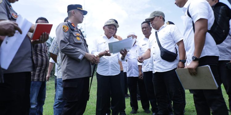 Bupati dan Kapolres Asahan Tinjau Lokasi Pembangunan Mako Polsek Aek Kuasan