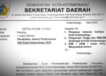 Pemkot Kotamobagu Umumkan Jadwal Terbaru Pelaksanaan IGA 2023