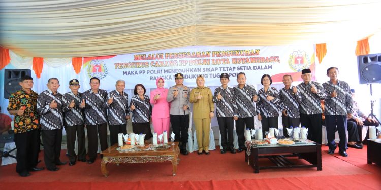 Tatong Bara Hadiri Pengukuhan Pengurus PP Polri Cabang Kotamobagu