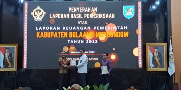 Diserahkan BPK RI, Pemkab Bolmong Hattrick Terima WTP