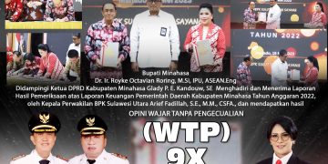 Pemkab Minahasa Raih WTP Ke-9 Berturut-Turut
