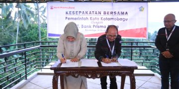 Wali Kota Ir Hj Tatong Bara Tandatangani Kesepakatan Bersama dengan PT. BPR Prisma Dana