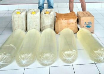 Polsek Matuari Amankan Ratusan Liter Captikus di Girian Bawah