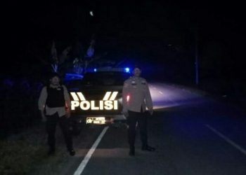 Tim Presisi Polres Kotamobagu Bubarkan Balap Liar di Jalan Bubak Desa Bungko