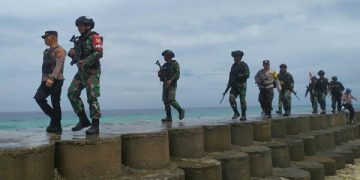 Sinergitas TNI dan Polri di Miangas, Lakukan Patroli Jaga Perbatasan Utara NKRI