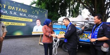 Dijemput Tatong Bara, Inspektur Jenderal Kementerian Pertanian Sambangi Kotamobagu