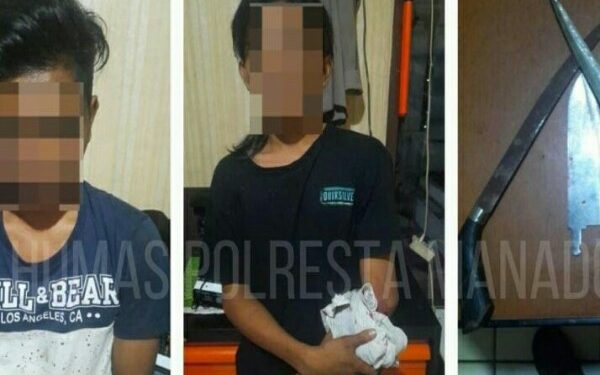 Saling Tikam, 2 Warga Manado Diamankan Tim ROTR Polresta Manado