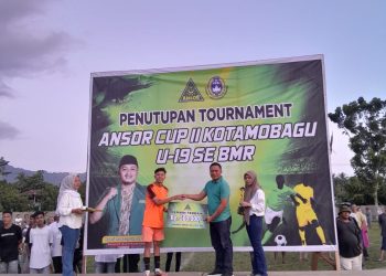 Hamri Mokoagow Tutup Turnamen Sepak Bola Ansor Cup II Kotamobagu