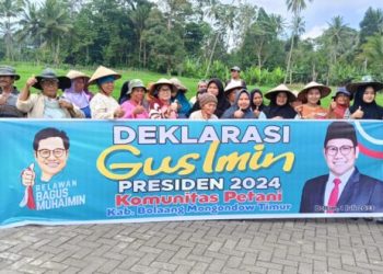 Relawan Komunitas Petani di Boltim Deklarasikan Muhaimin Iskandar Presiden 2024