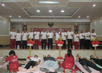 Peduli Sosial di Hari Bhayangkara ke-77, Polda Sulut Gelar Donor Darah