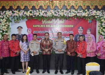 Bupati Limi Mokodompit Hadiri Pisah Sambut Kapolres Bolmong