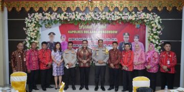 Bupati Limi Mokodompit Hadiri Pisah Sambut Kapolres Bolmong