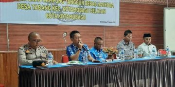 Kerjasama dengan Sat Res Narkoba Kotamobagu, Pemdes Tabang Gelar Rapat KTBN