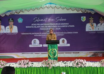Tatong Bara Hadiri Pelantikan Pengurus Daerah Wanita Islam se – Provinsi Sulut