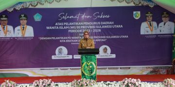 Tatong Bara Hadiri Pelantikan Pengurus Daerah Wanita Islam se – Provinsi Sulut