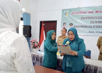 Ketua TP PKK Kotamobagu Lantik Sejumlah Pengurus Kecamatan dan Kelurahan/Desa