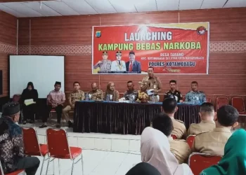 Nasli Paputungan Hadiri Launching Kampung Bebas Narkoba di Desa Tabang