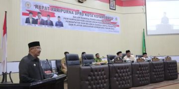 Awali Tugas, Wali Kota Asripan Nani Hadiri Paripurna Penyampaian KUA PPAS 2023