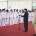 Foto : Bupati Depri Pontoh saat melantik para Sangadi