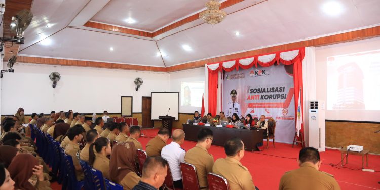 Sekda Kotamobagu Sofyan Mokoginta Buka Sosialisasi Anti Korupsi