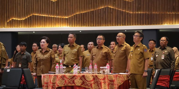 Bersama Kada se Sulut, Pj Wali Kota Asripan Nani Hadiri Rakorev Pelaksanaan RKPD 2023