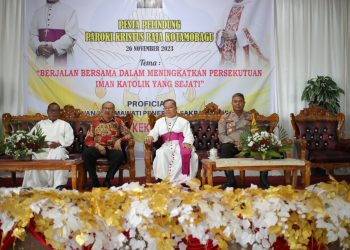 Asripan Nani Hadiri Syukuran Pesta Pelindung Paroki Kristus Raja Kotamobagu