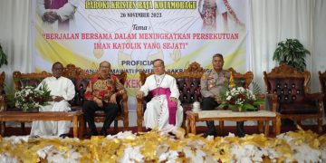Asripan Nani Hadiri Syukuran Pesta Pelindung Paroki Kristus Raja Kotamobagu