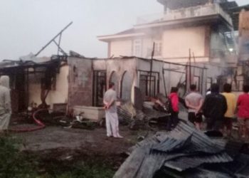 Diduga Korsleting, 1 Unit Rumah Permanen di Kelurahan Kotamobagu Terbakar