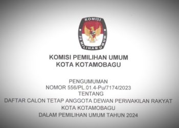 Resmi Diumumkan, Berikut DCT Calon Anggota DPRD Kotamobagu Dalam Pemilu 2024