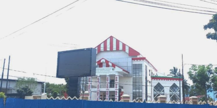 Progres Pekerjaan Lanjutan Perpustakaan Kotamobagu Sentuh 70,8 Persen