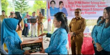 Dihadiri Bupati Limi, TP-PKK Bolmong Terima Bantuan dari TP-PKK Sulut
