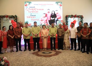 Boyong Pimpinan OPD, Pj Wali Kota Kotamobagu Safari Natal ke Gubernur dan Wakil Gubernur Sulut