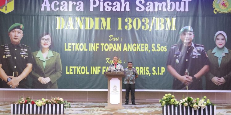 Penjabat Wali Kota Asripan Nani, Hadiri Pisah Sambut Dandim 1303/Bolmong