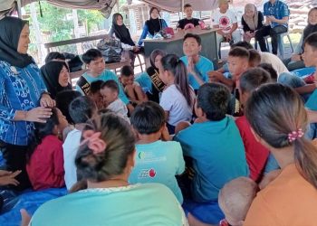 Korban Terdampak Banjir di Kelurahan Gogagoman Jalani Trauma Healing